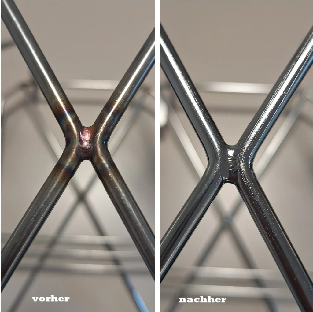 Elektropolieren: Vorher und Nachher